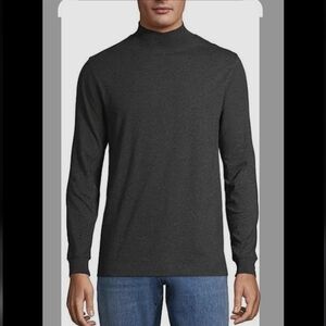 St. John's Bay Black Turtleneck Sweater Lightweight Knit